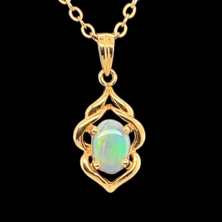 14CT SOLID OPAL PENDANT (SP3357)