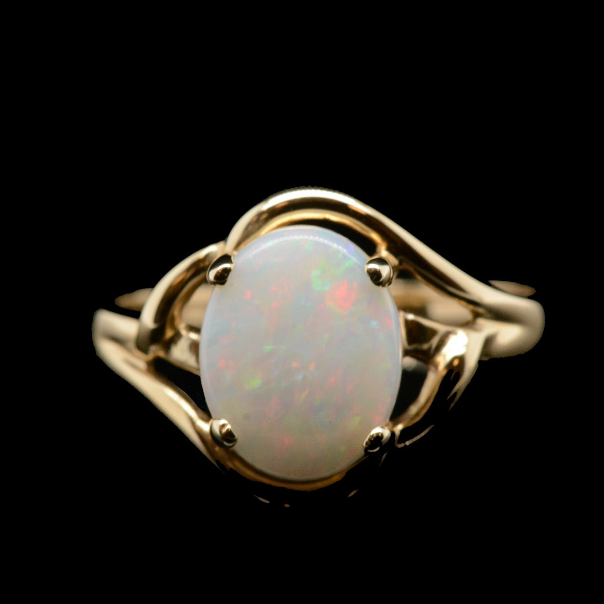 14ct Solid Crystal Opal Ring