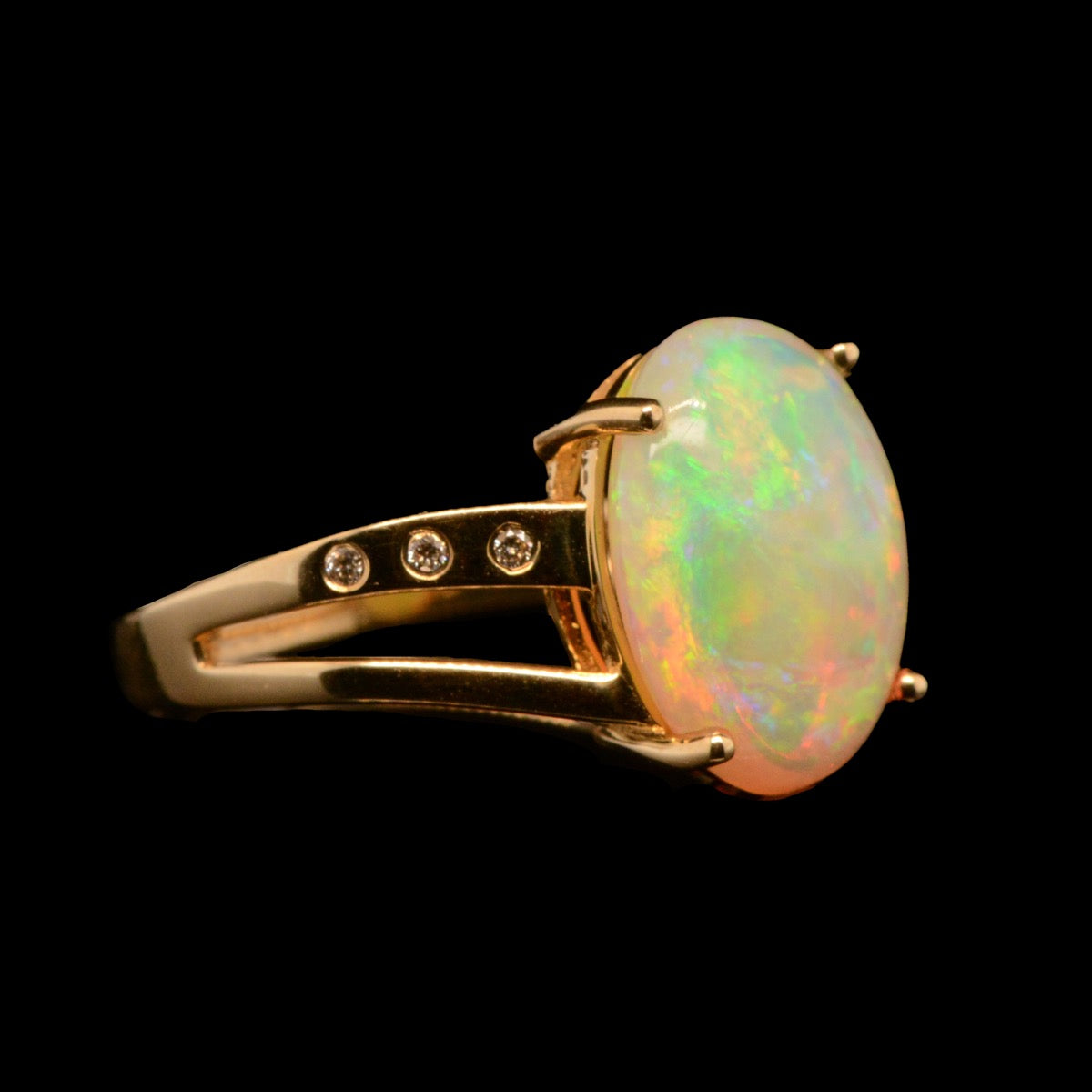 14ct Solid Crystal Opal Ring (SR2018)