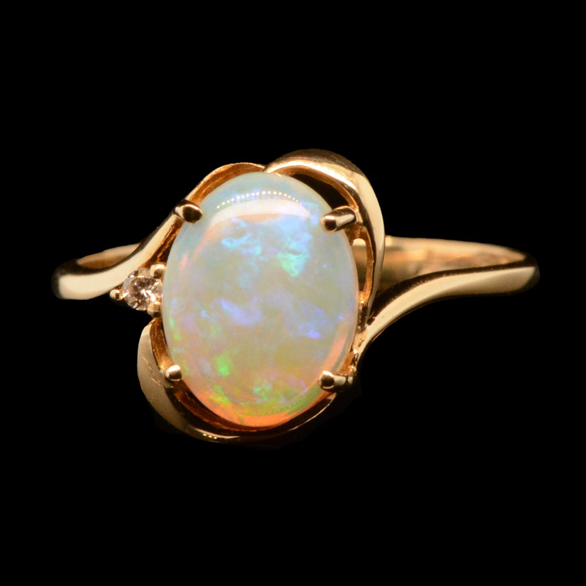 14ct Solid Crystal Opal Ring (SR2019)