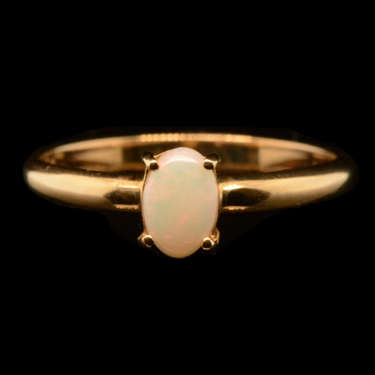 9ct Yellow Gold Solid Crystal Ring (SR2022)