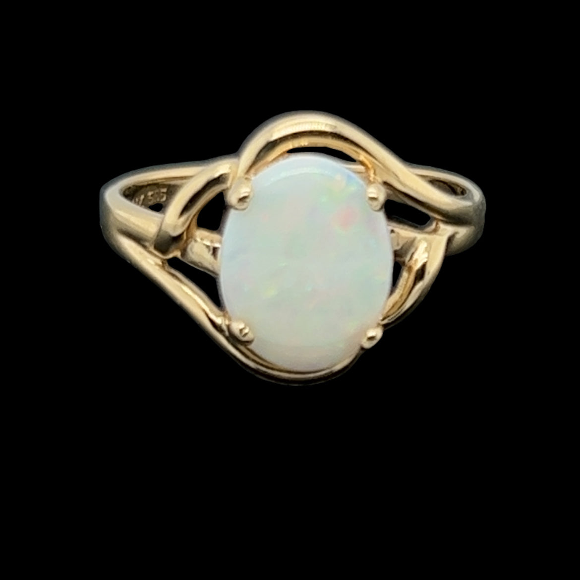 14ct Solid Crystal Opal Ring