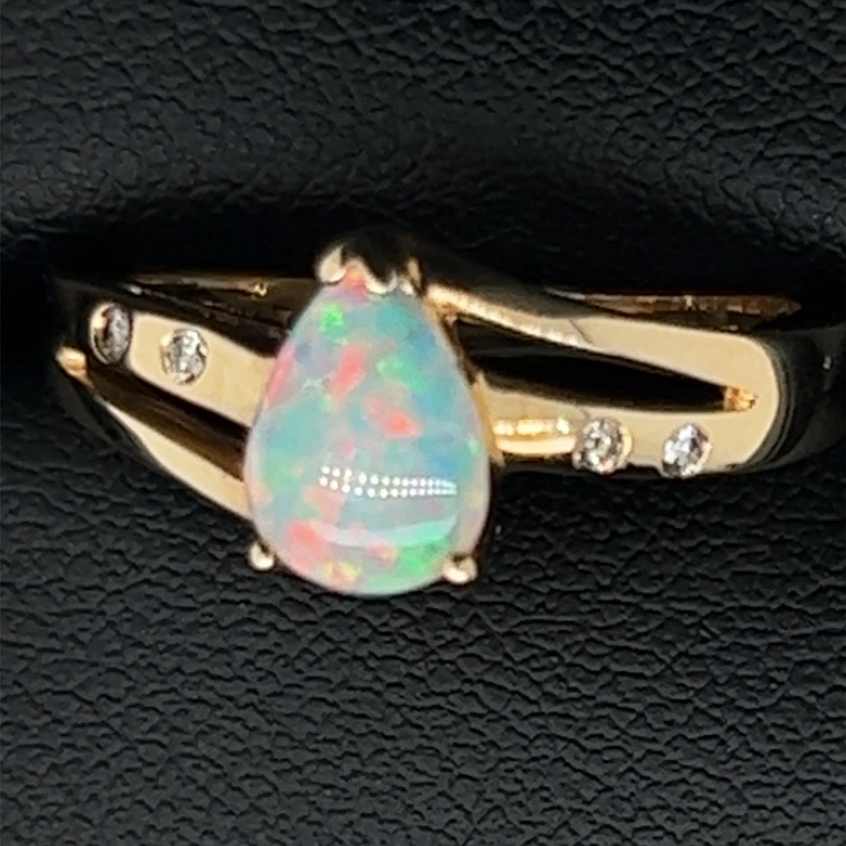 14ct Yellow Gold Solid Opal Ring (sr322)