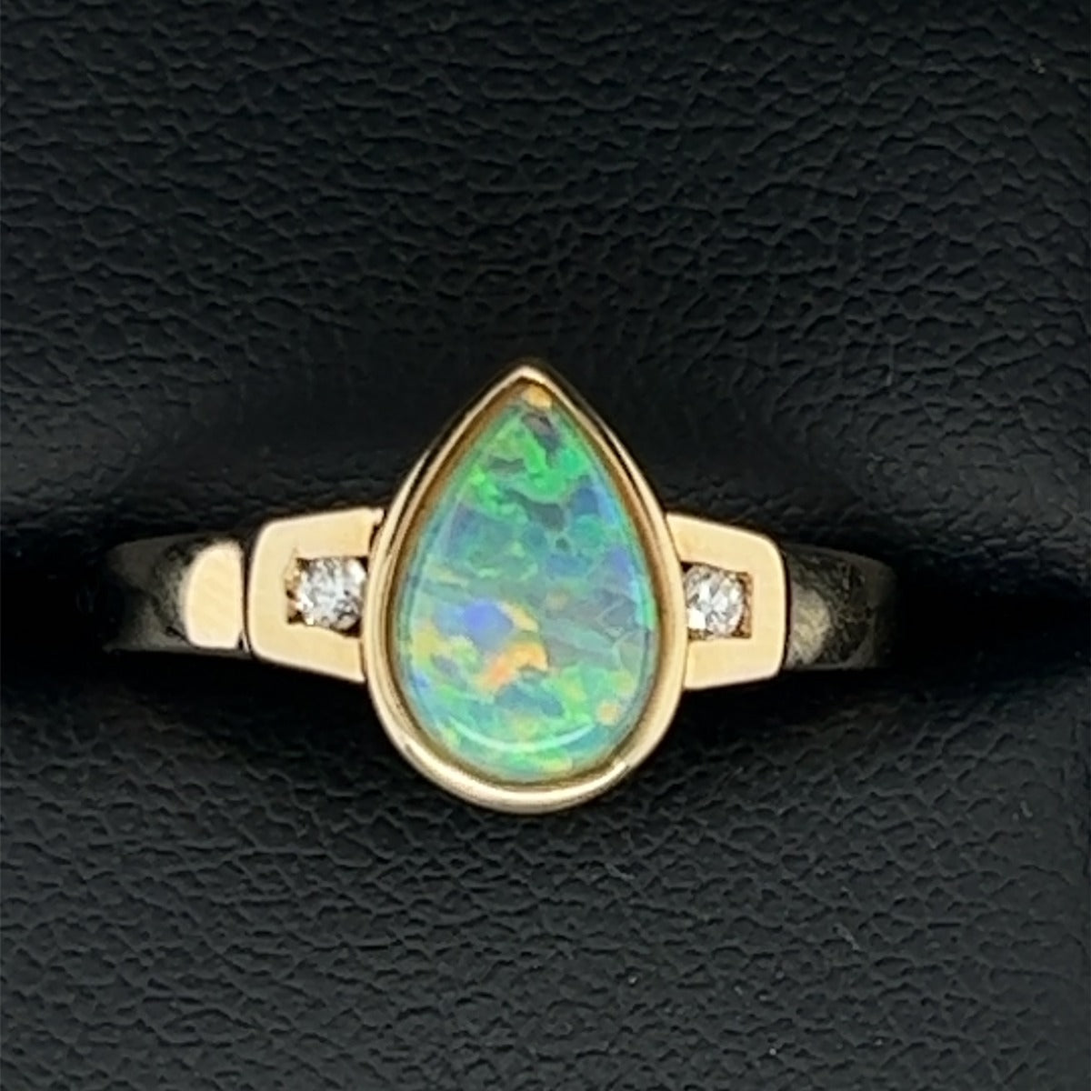 14ct Gold Solid Opal Ring (sr7025)