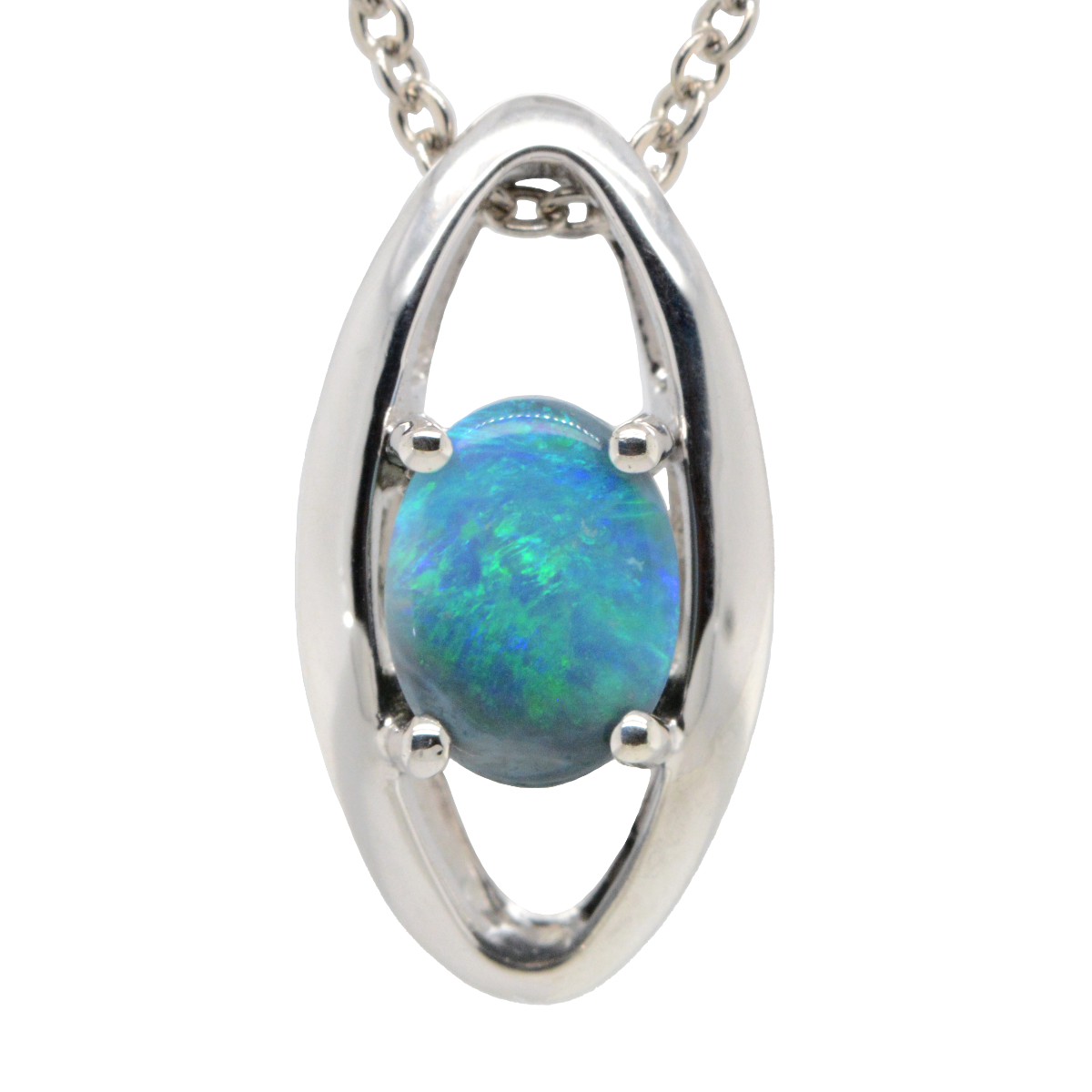 Sterling Silver Black Opal Pendant (ssblk991)