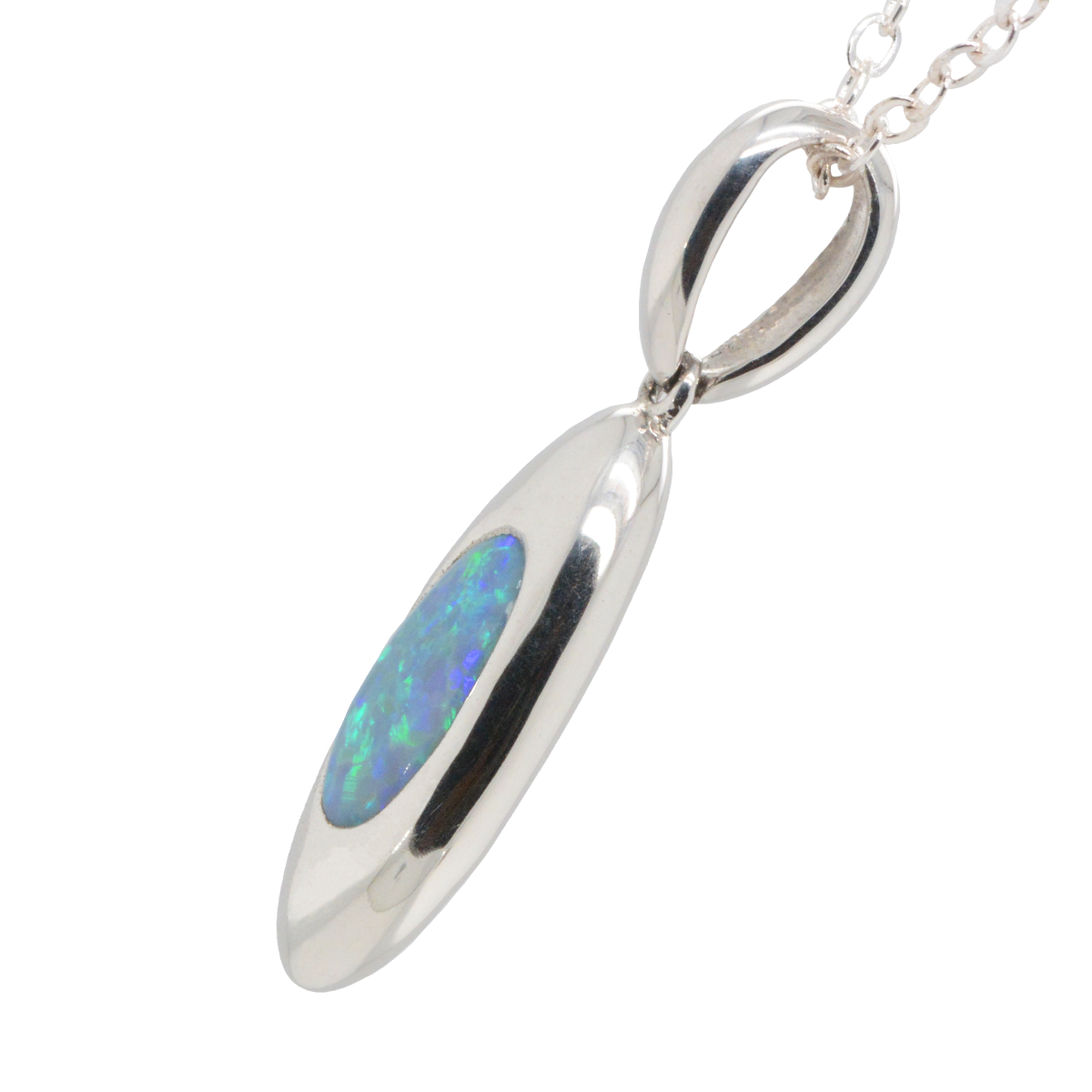 Sterling Silver Black Opal Pendant (ssblk993)