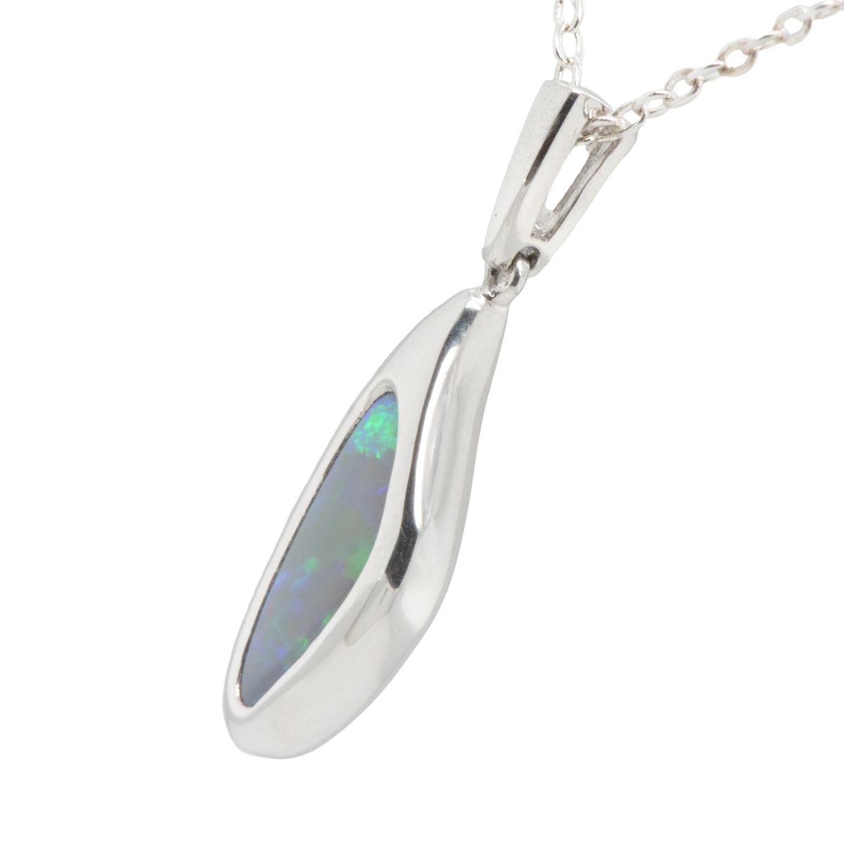 Sterling Silver Black Opal Pendant (ssblk995)