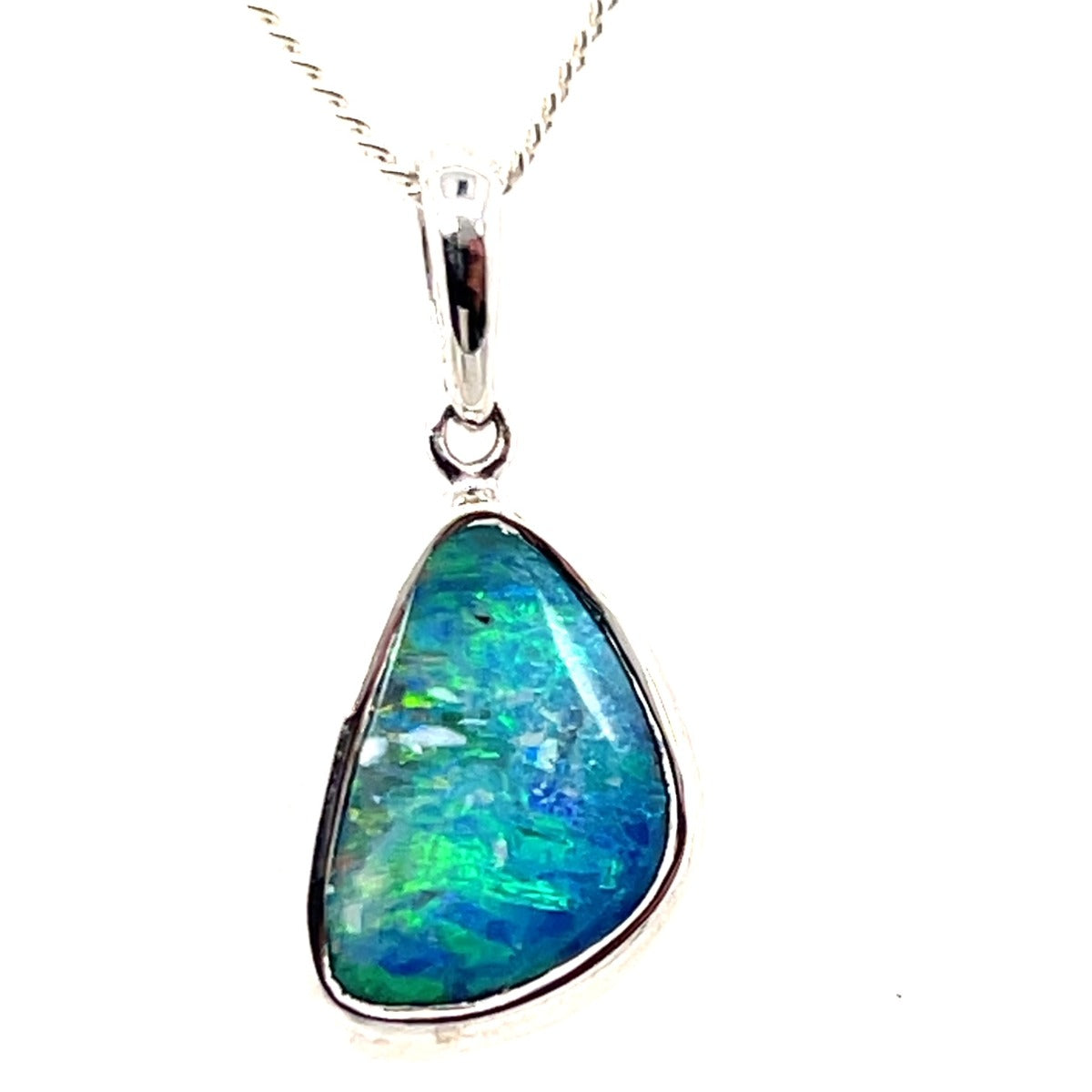 Sterling Silver Boulder Opal Pendant  (ssbop401)