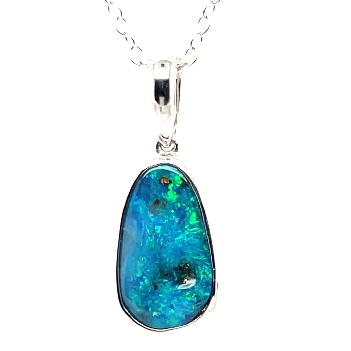 Sterling Silver Boulder Opal Pendant  (ssbop403)