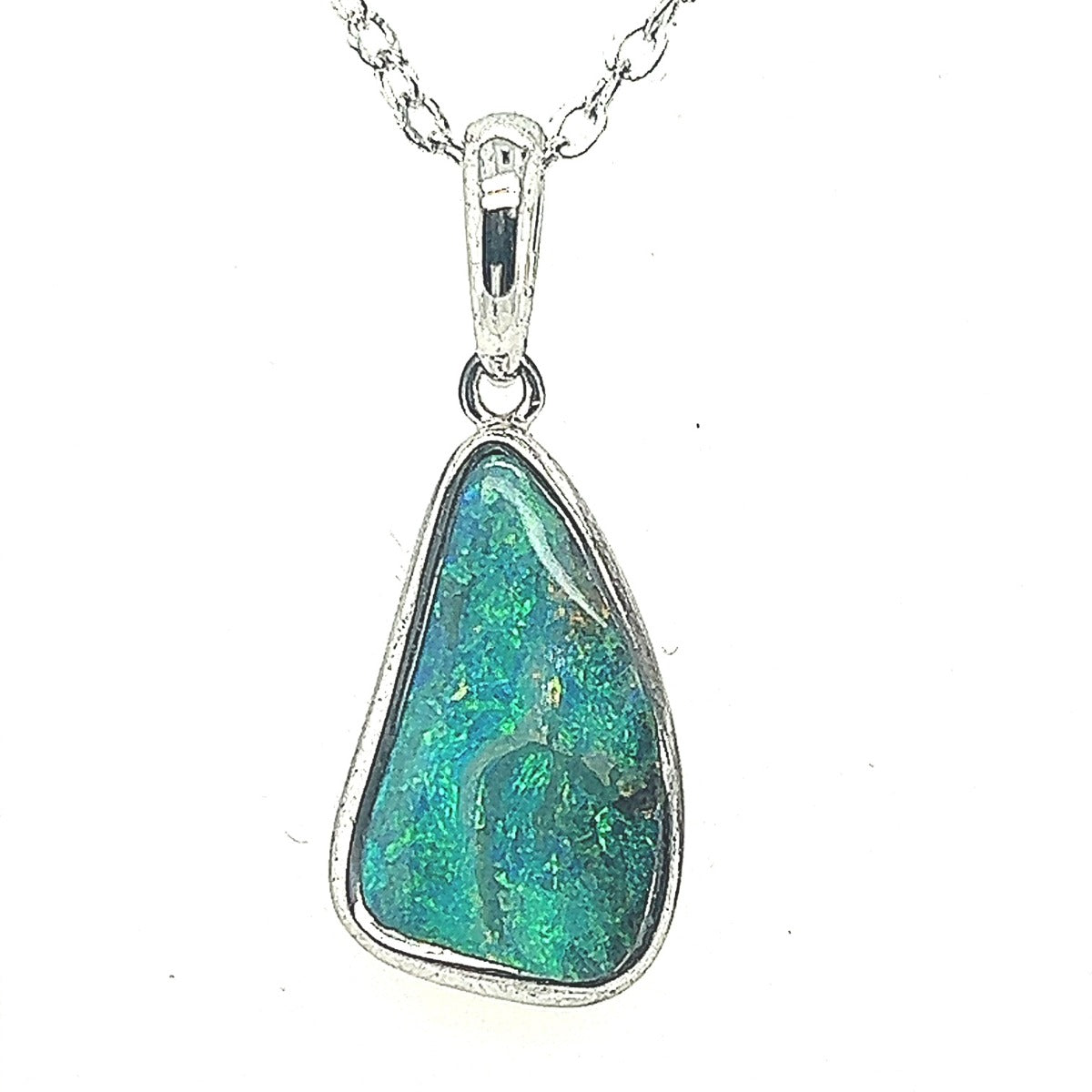 Sterling Silver Boulder Opal Pendant (ssboupen2002)