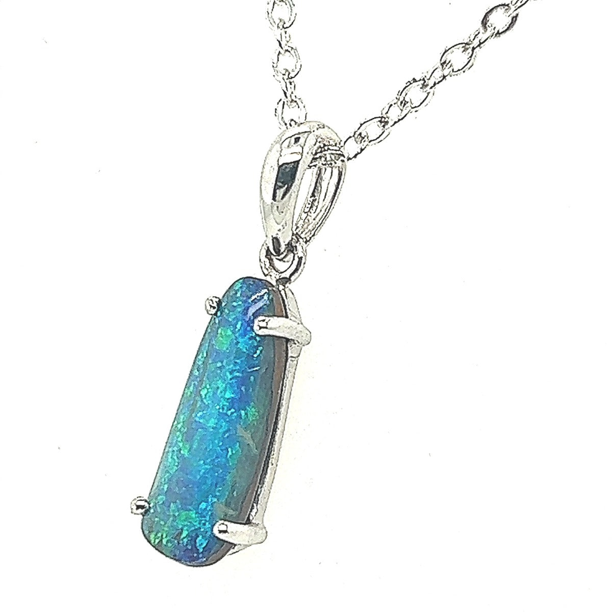 Sterling Silver Boulder Opal Pendant (ssboupen2004)