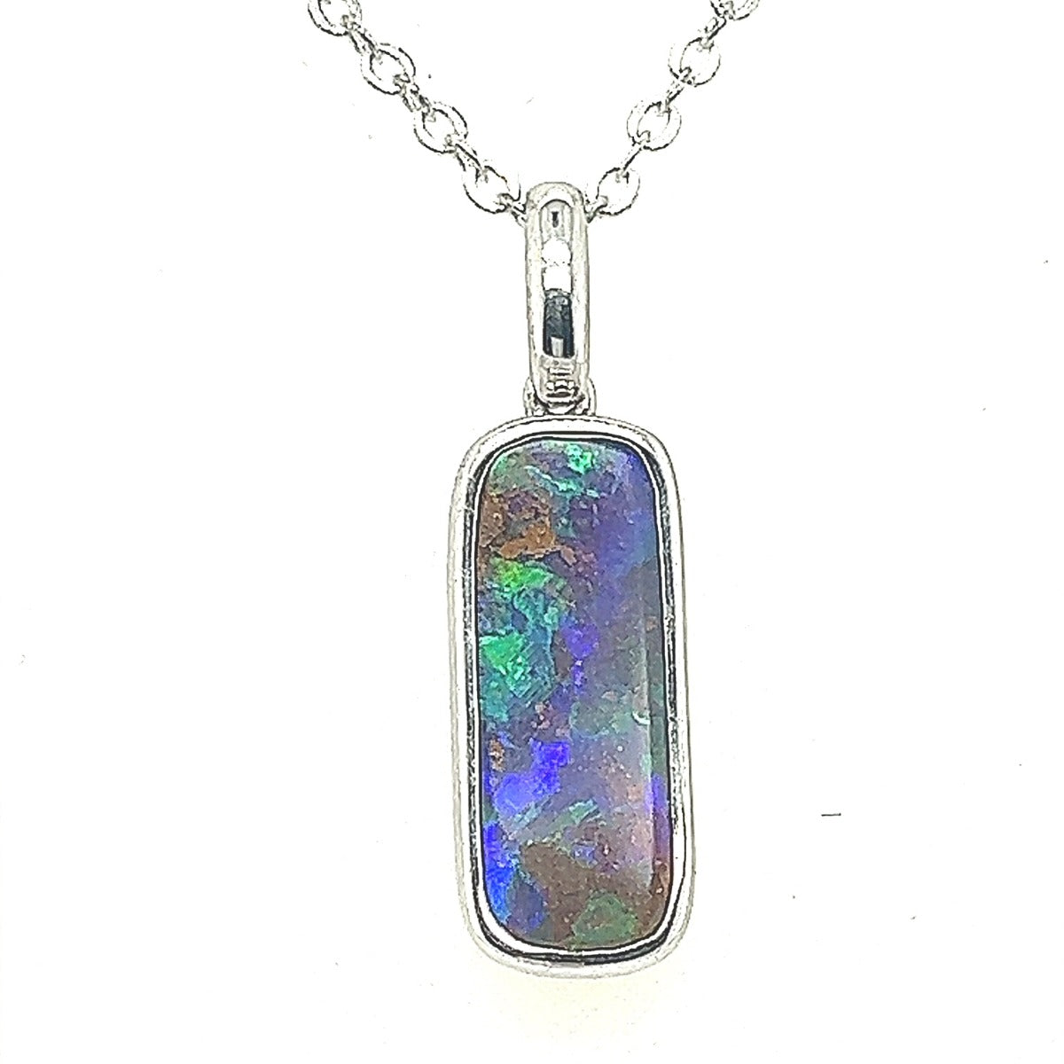 Sterling Silver Boulder Opal Pendant (ssboupen2007)