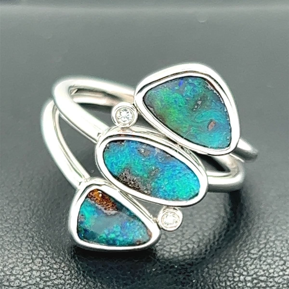 Sterling Silver Boulder Opal Ring (ssbr200)