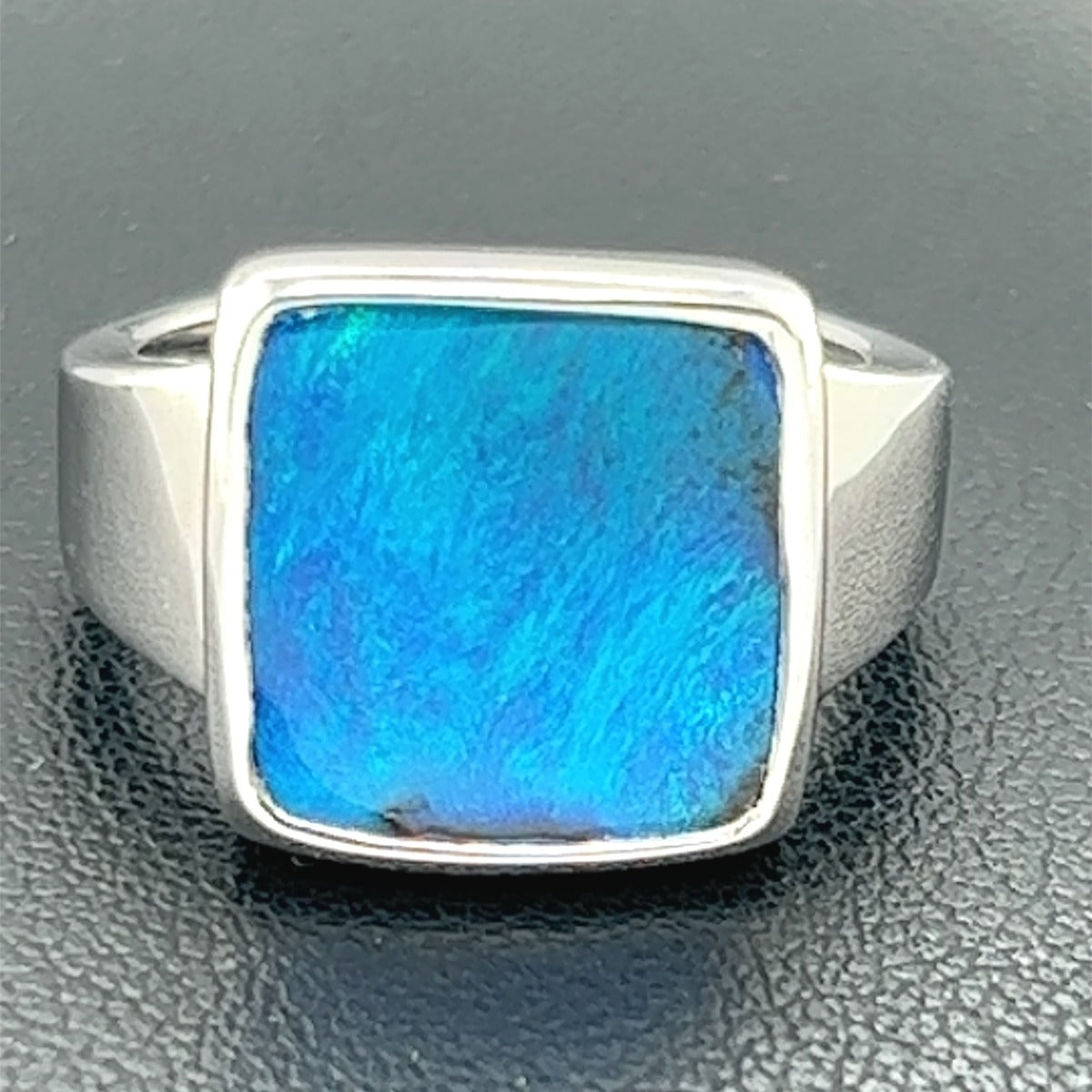 Sterling Silver Boulder Opal Ring (ssbour201)