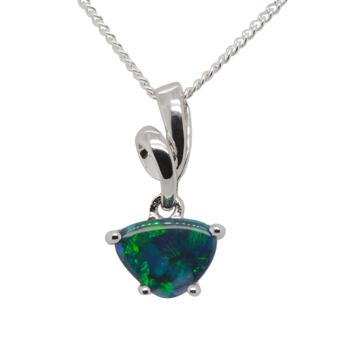 Sterling Silver Solid Black Opal Pendant (SSBP707 )