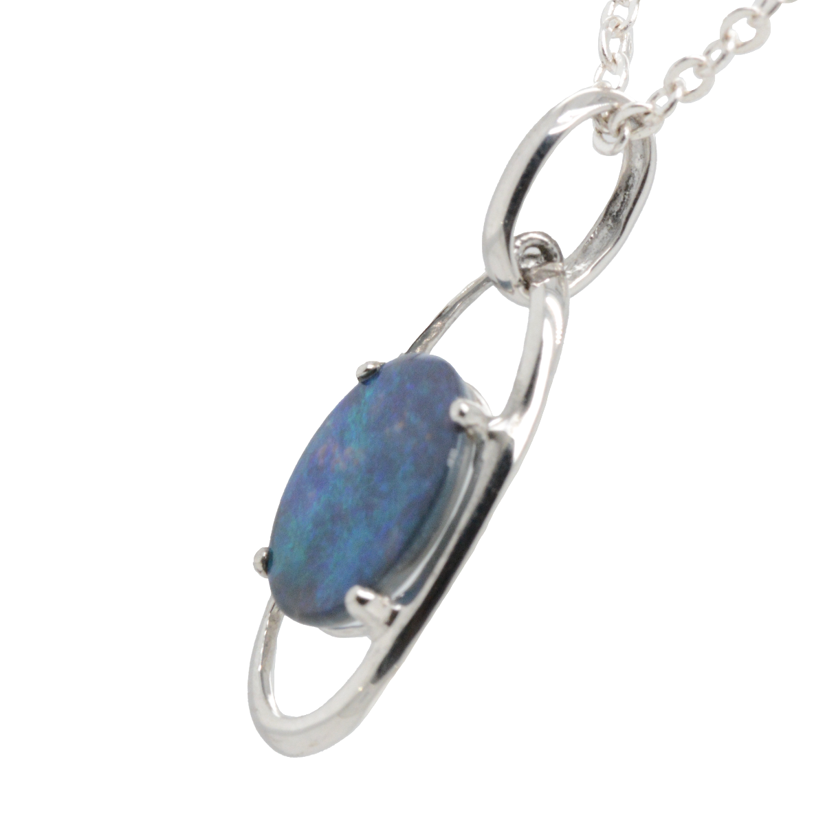 Sterling Silver Black Opal Pendant (ssbp808)