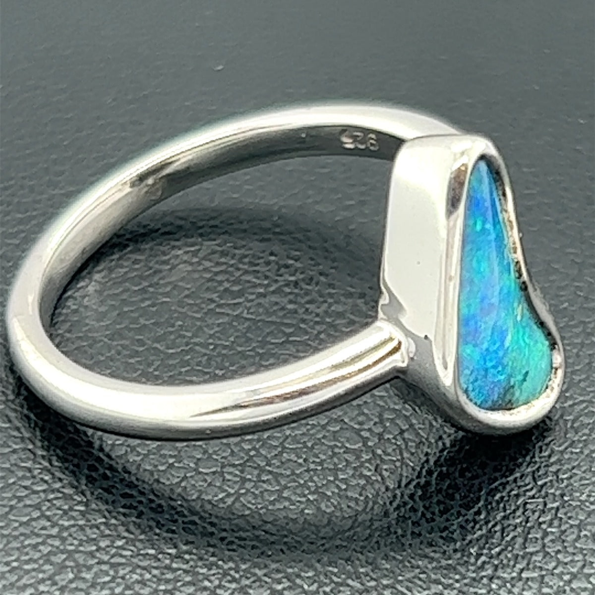 sterling silver boulder opal ring (ssr8243)