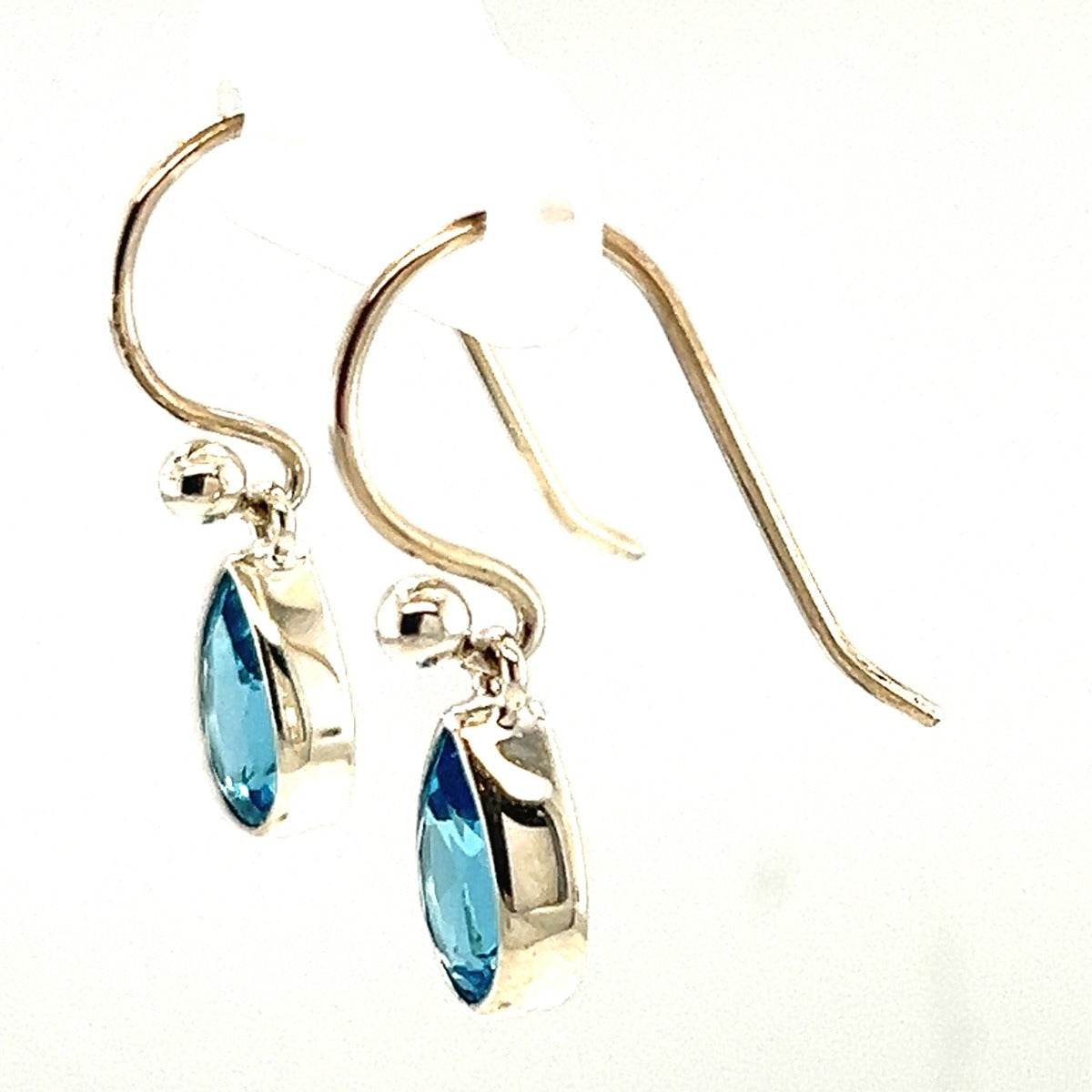 Sterling Silver Blue Topaz Earrings (ssbtear15)