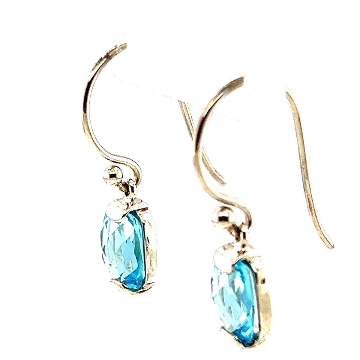 Sterling Silver Blue Topaz Earrings (ssbtear14)