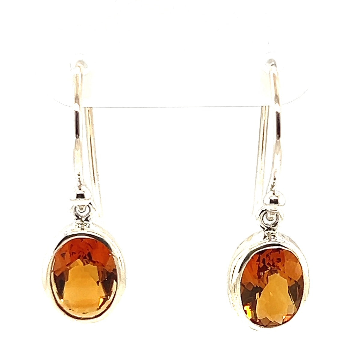 Sterling Silver Citrine Earrings (sscitear11)