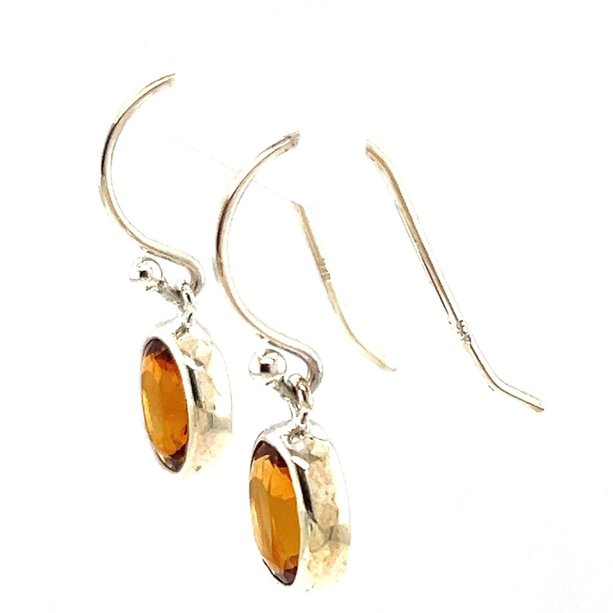 Sterling Silver Citrine Earrings (sscitear11)