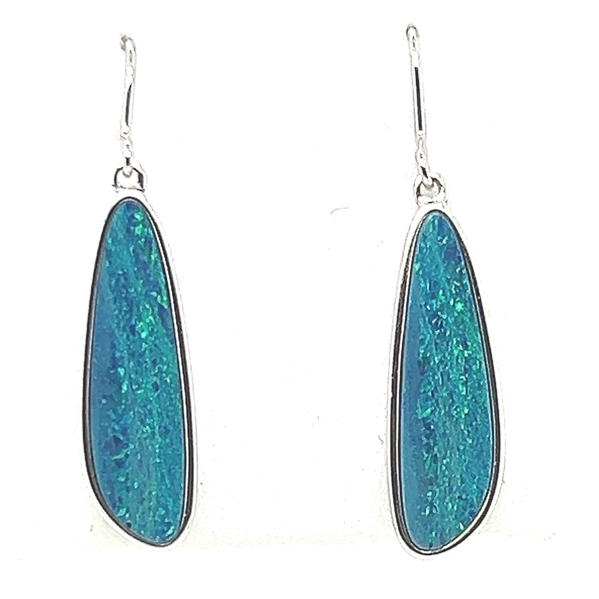 Sterling Silver Doublet Opal Earrings (ssde143)