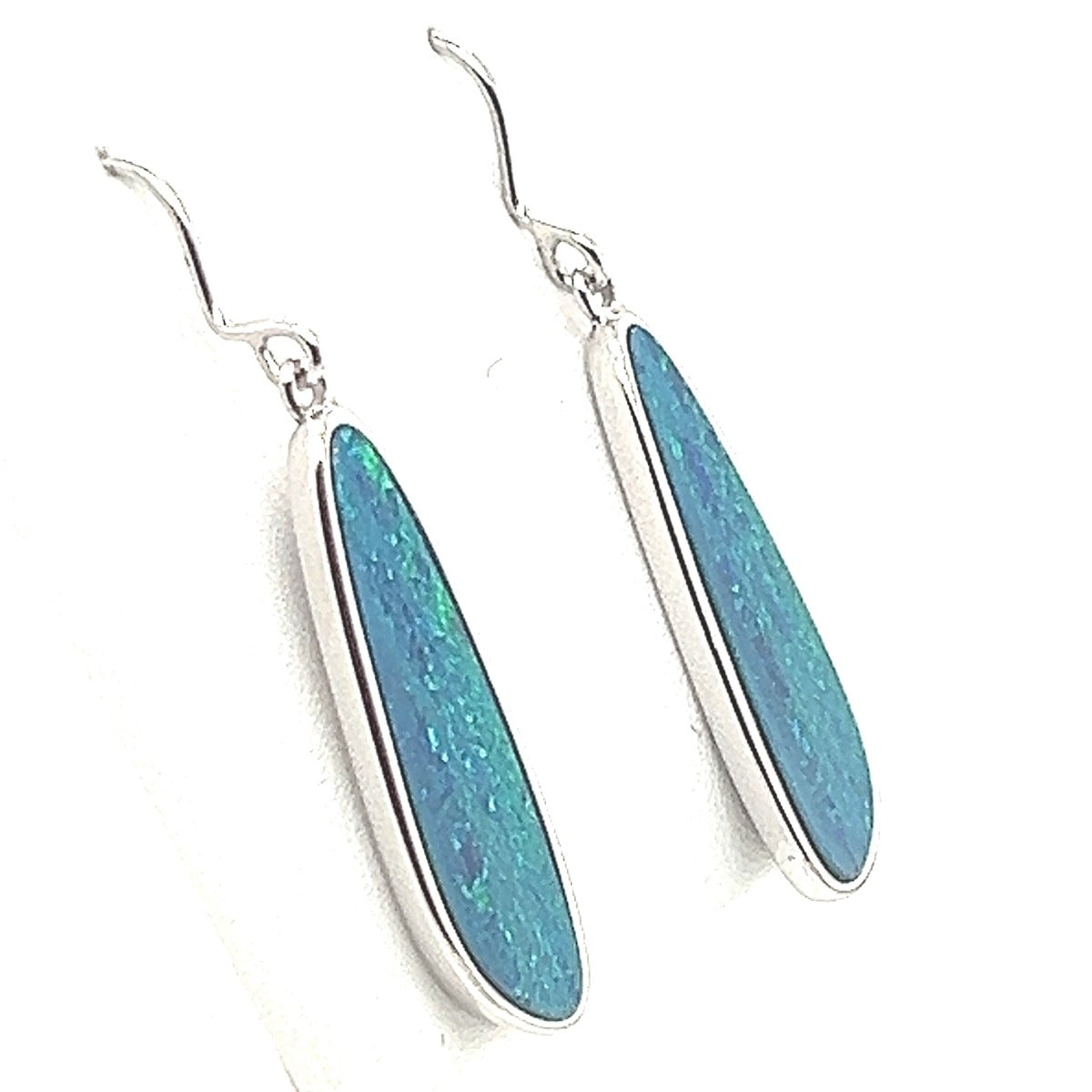 Sterling Silver Doublet Opal Earrings (ssde143)