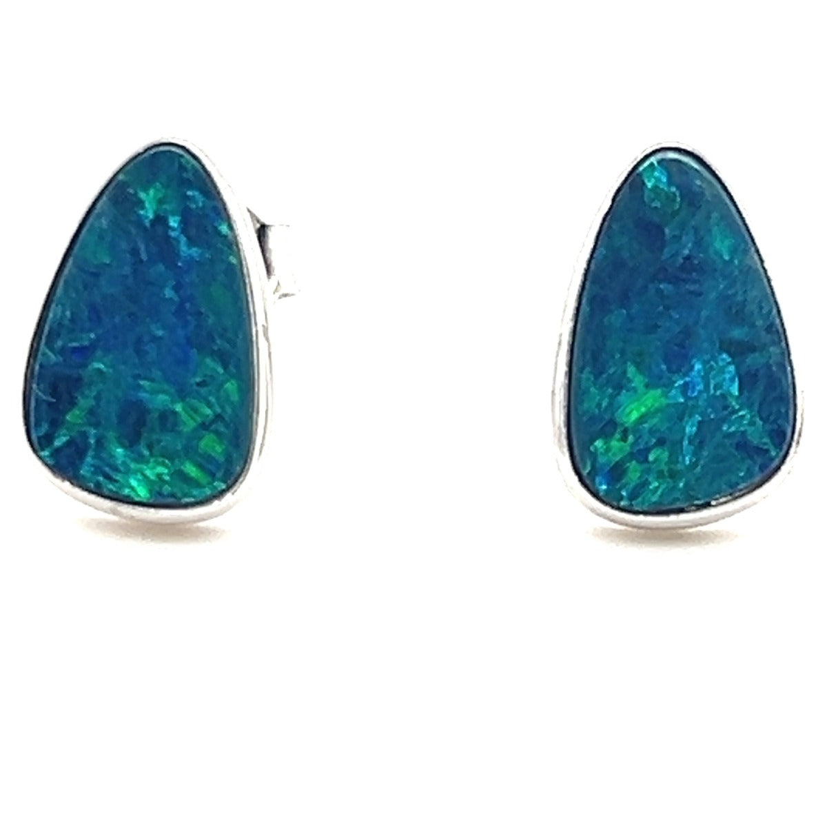 Sterling Silver Doublet Opal Earrings (ssde89)