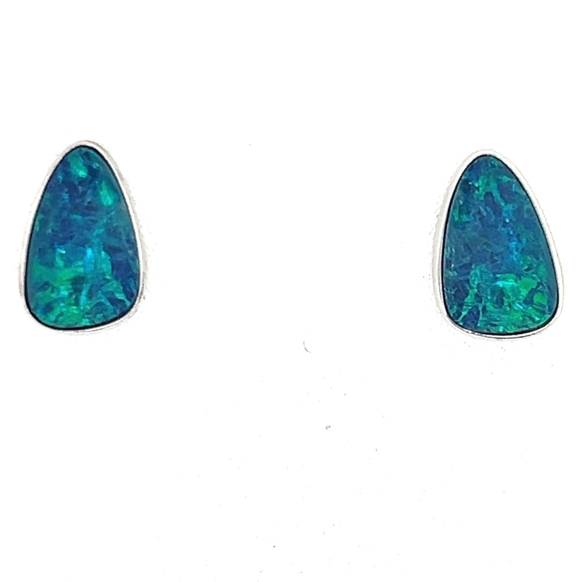 Sterling Silver Doublet Opal Earrings (ssde89)