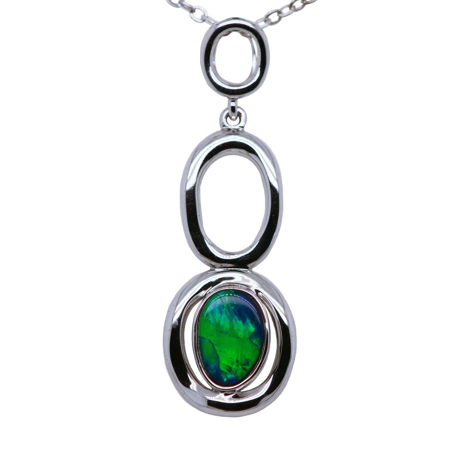 Sterling Silver Doublet Opal Pendant (ssdp2008)