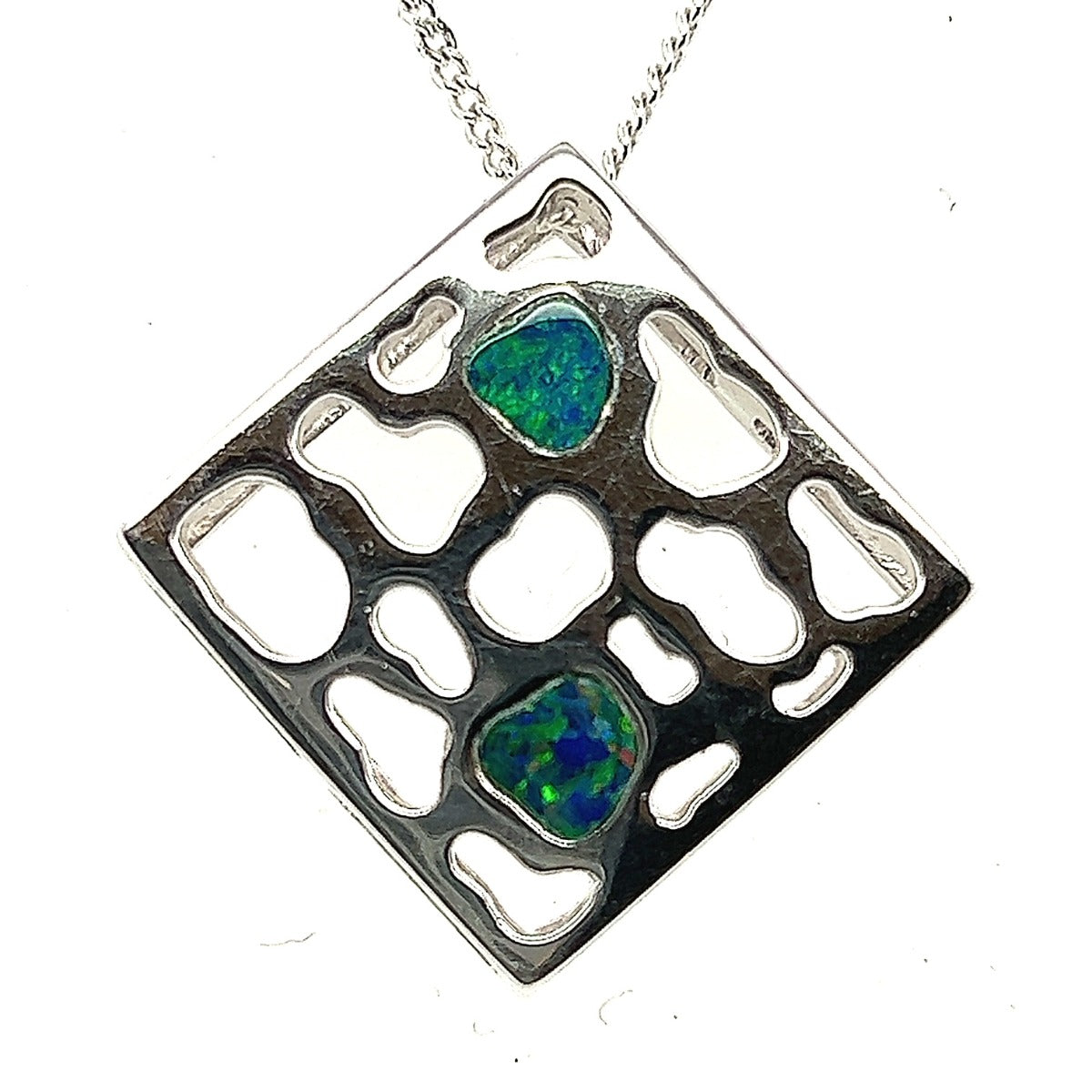 Sterling Silver Doublet Opal Pendant (ssdp4005)