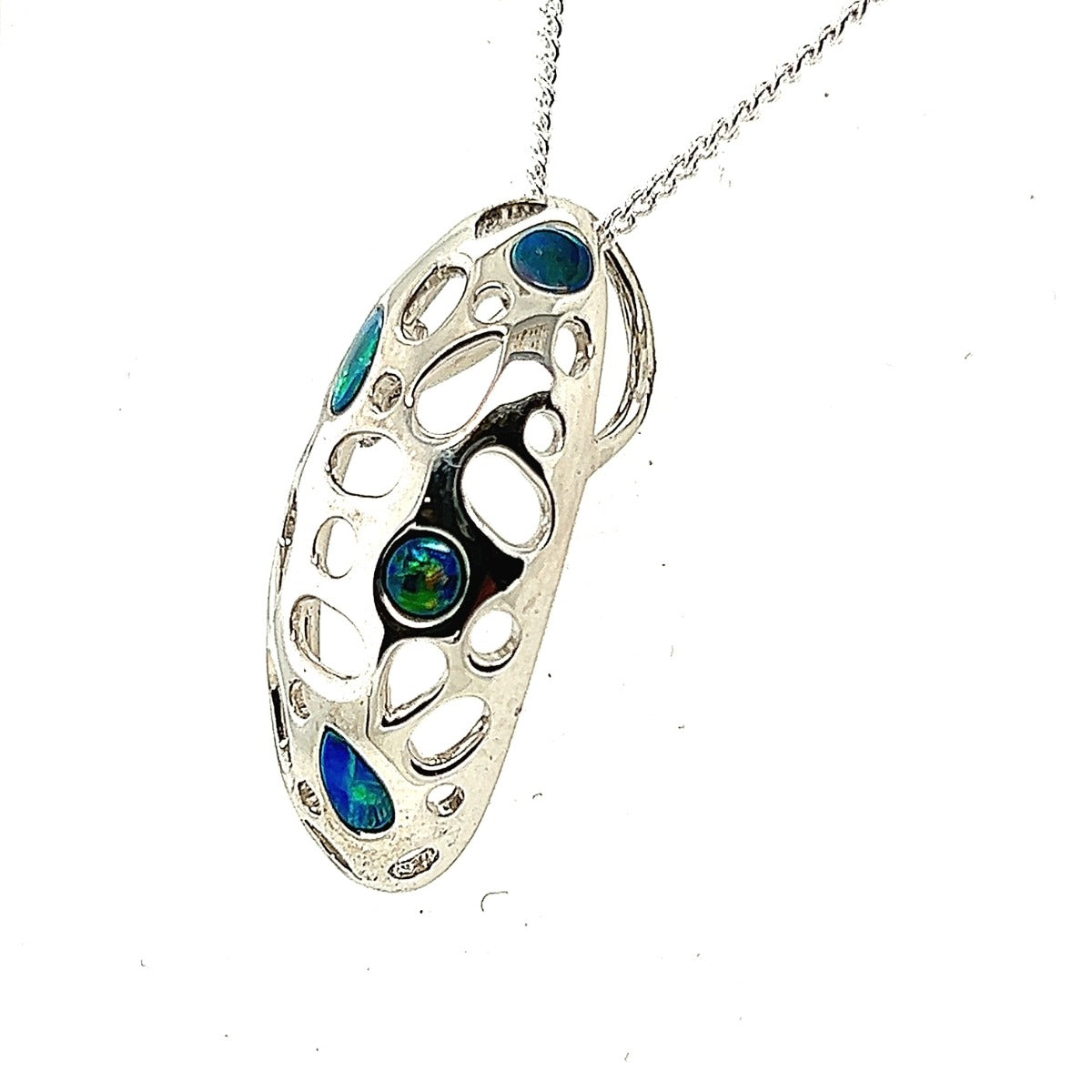 Sterling Silver Doublet Opal Pendant (ssdp4006)