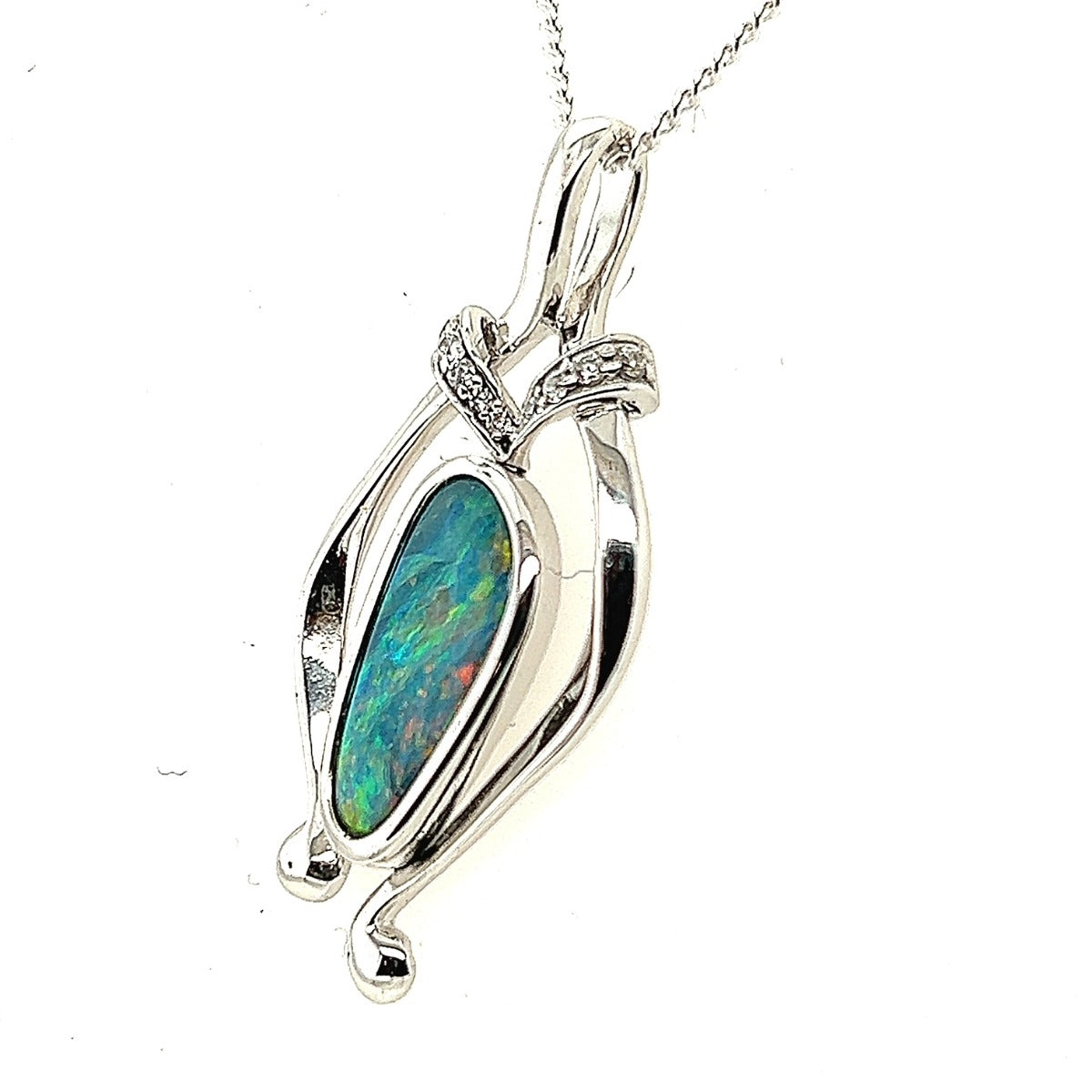 Sterling Silver Doublet Opal Pendant (ssdp4008)