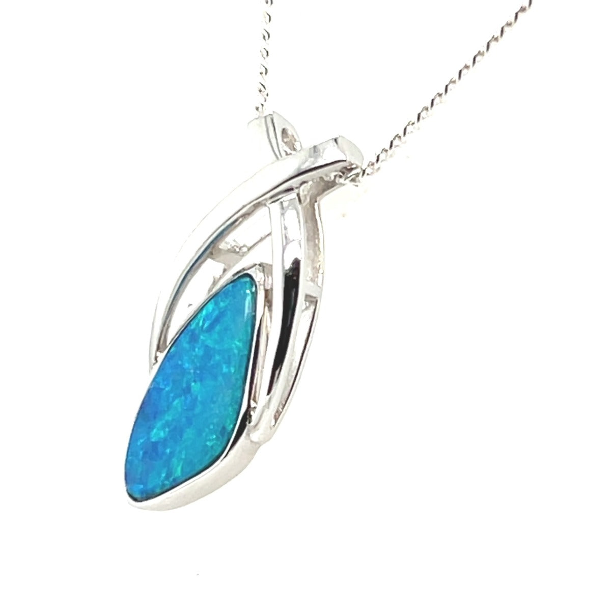 STERLING SILVER DOUBLET OPAL PENDANT (SSDP4200)