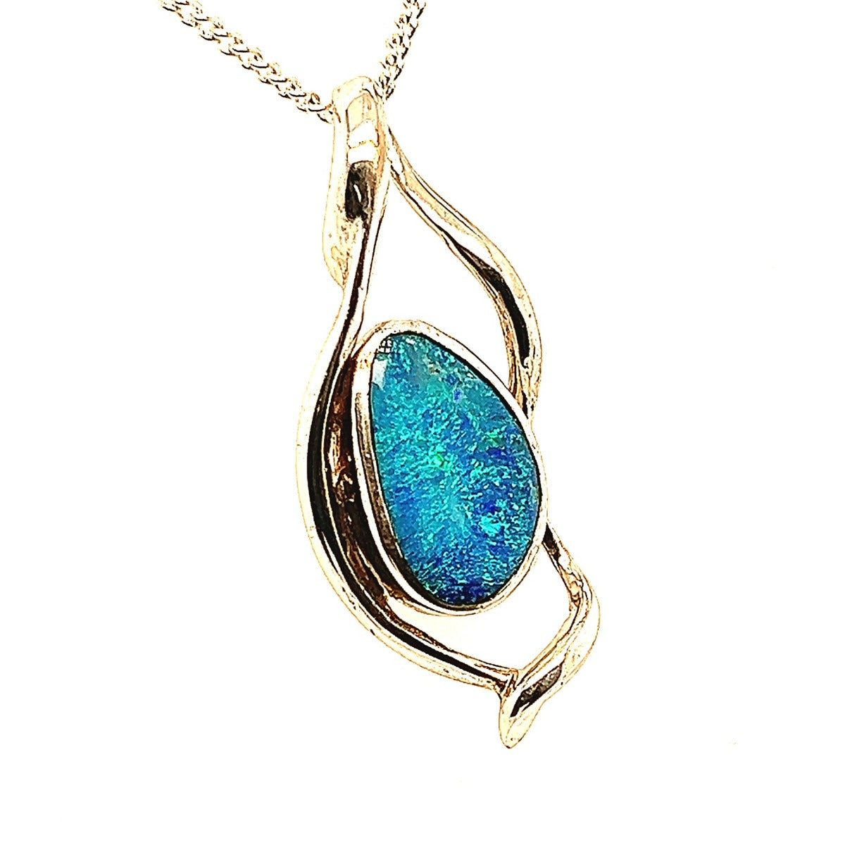 Sterling Silver Doublet Opal Pendant (ssdp5001)