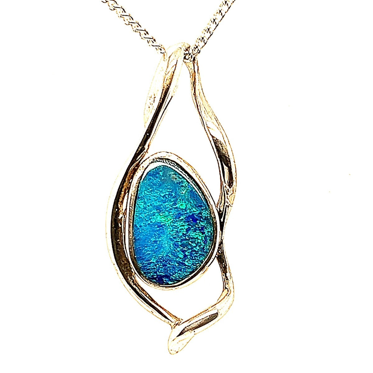 Sterling Silver Doublet Opal Pendant (ssdp5001)