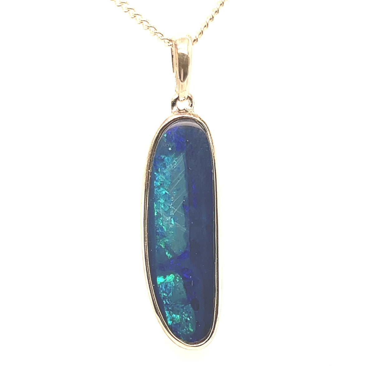 Sterling Silver Doublet Opal Pendant (ssdp5005)