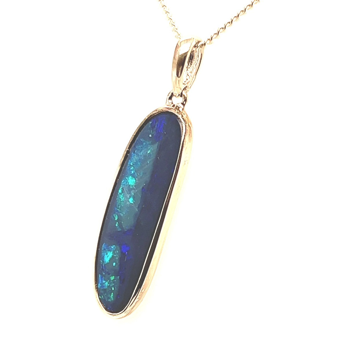 Sterling Silver Doublet Opal Pendant (ssdp5005)