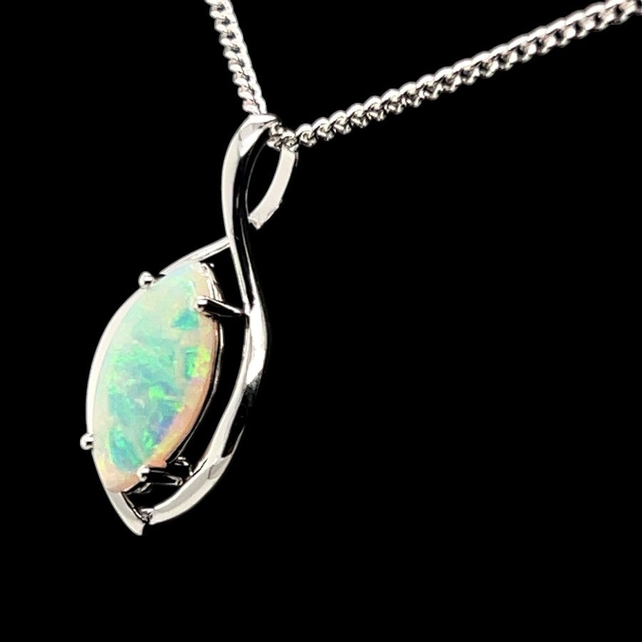 Sterling Silver Solid Opal Pendant (ssp1103)