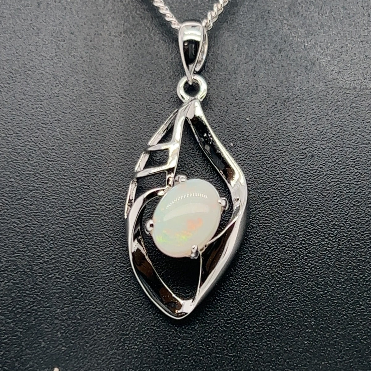 Sterling Silver Solid Opal Pendant (ssp708)