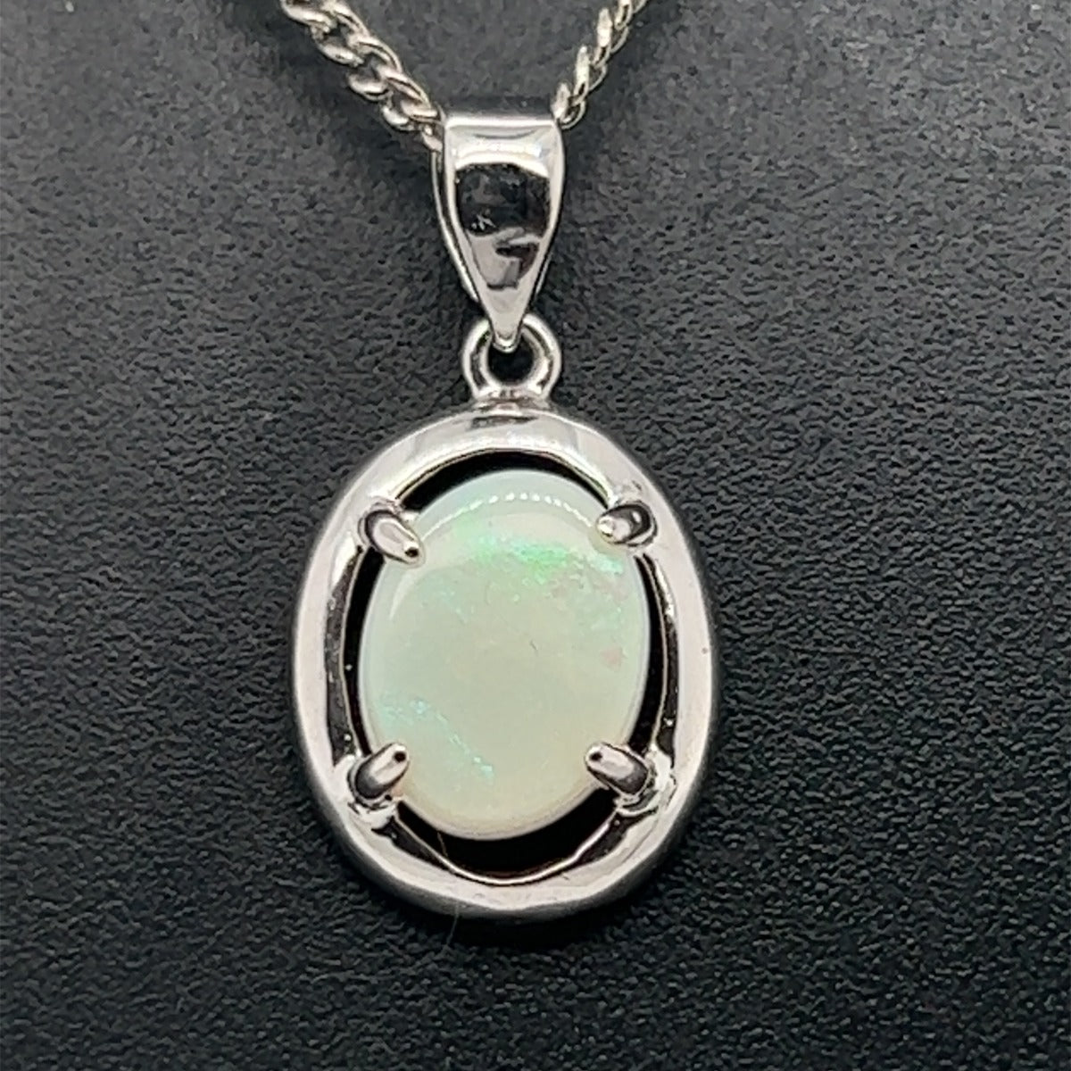 Sterling Silver Solid Opal Pendant  (sssp3369)