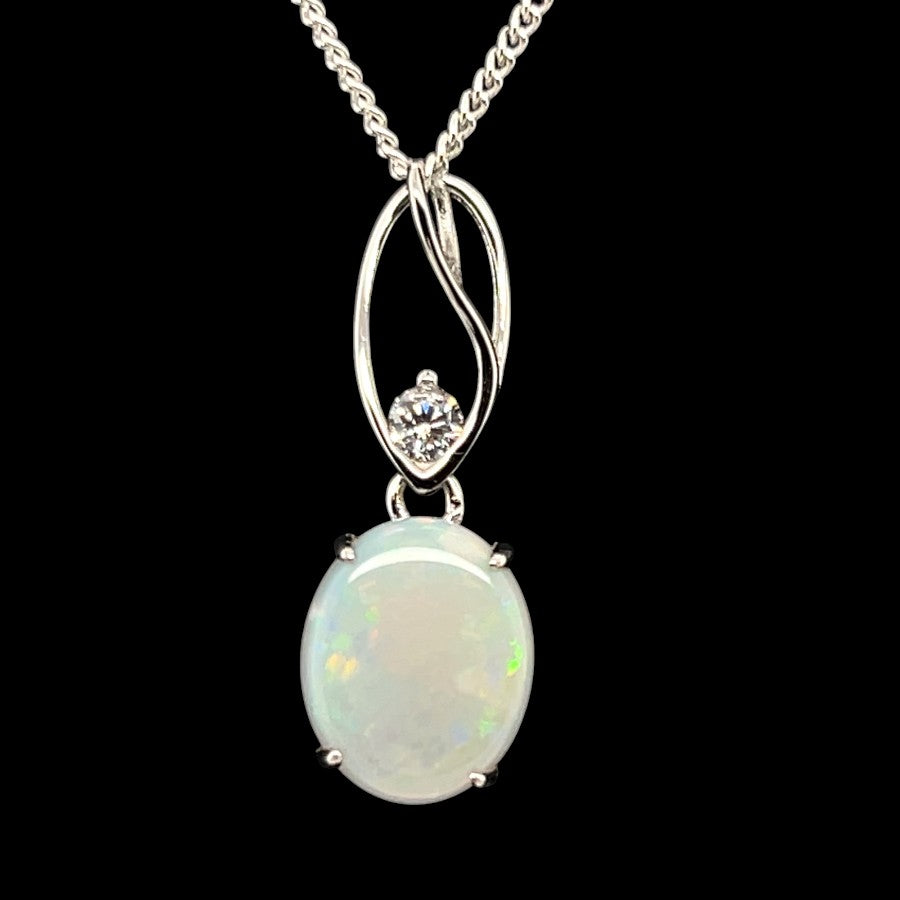 Sterling Silver Solid Opal Pendant (sssp1987)