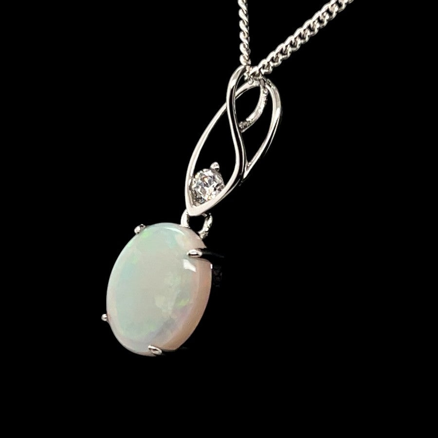 Sterling Silver Solid Opal Pendant (sssp1987)