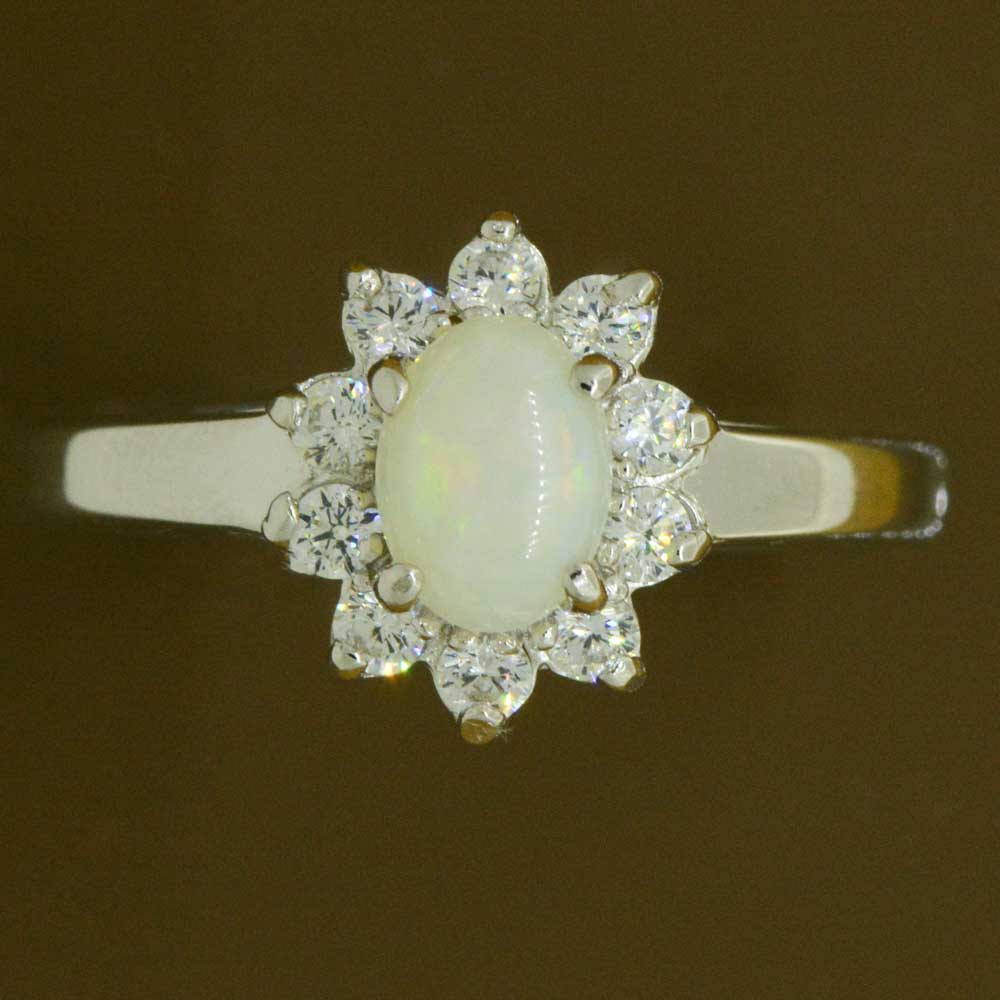 Sterling Silver Solid Opal Ring (ssr6219)