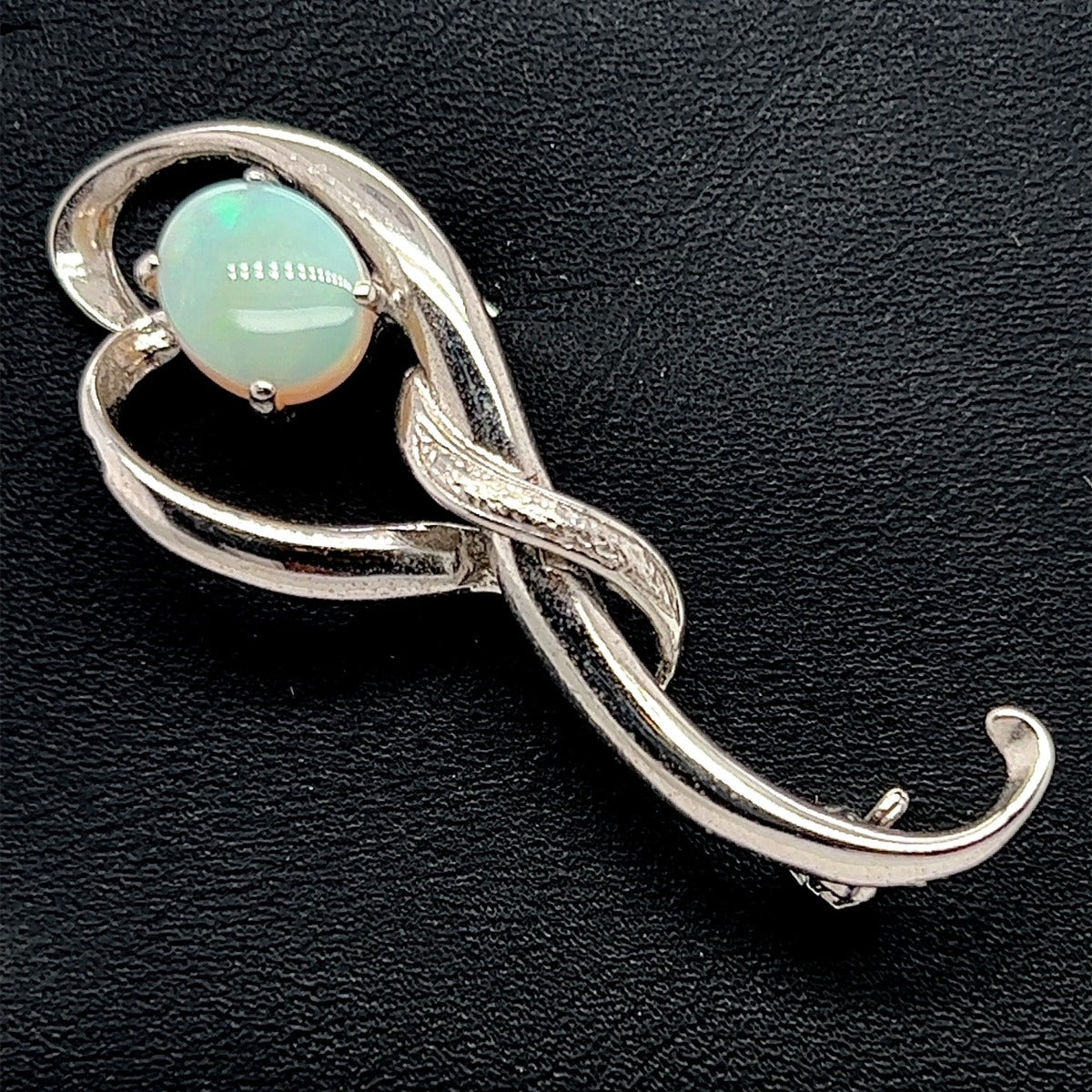 Sterling Silver Solid Opal Brooch (sssbro1004)