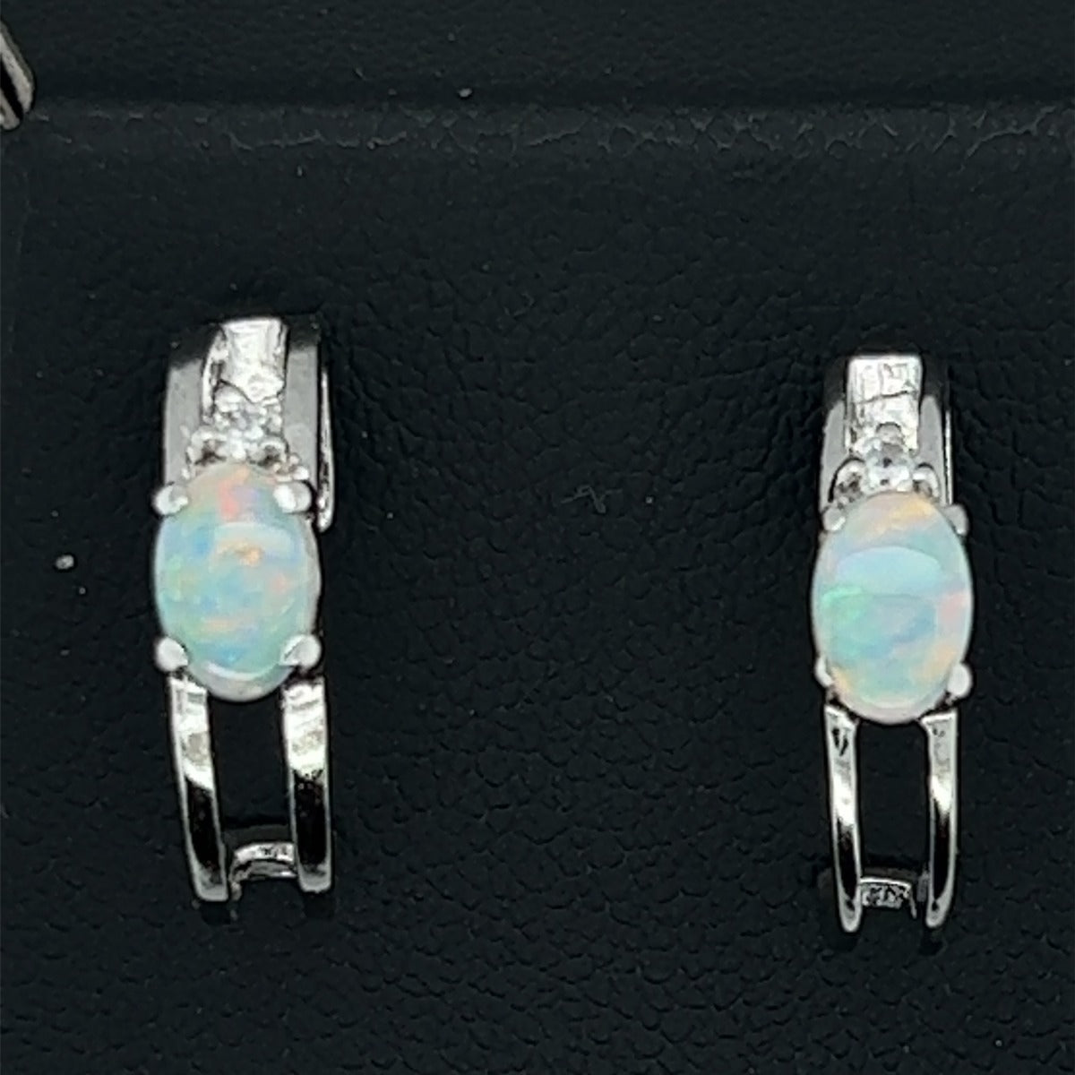 Sterling silver Solid Opal Earrings (ssse33)