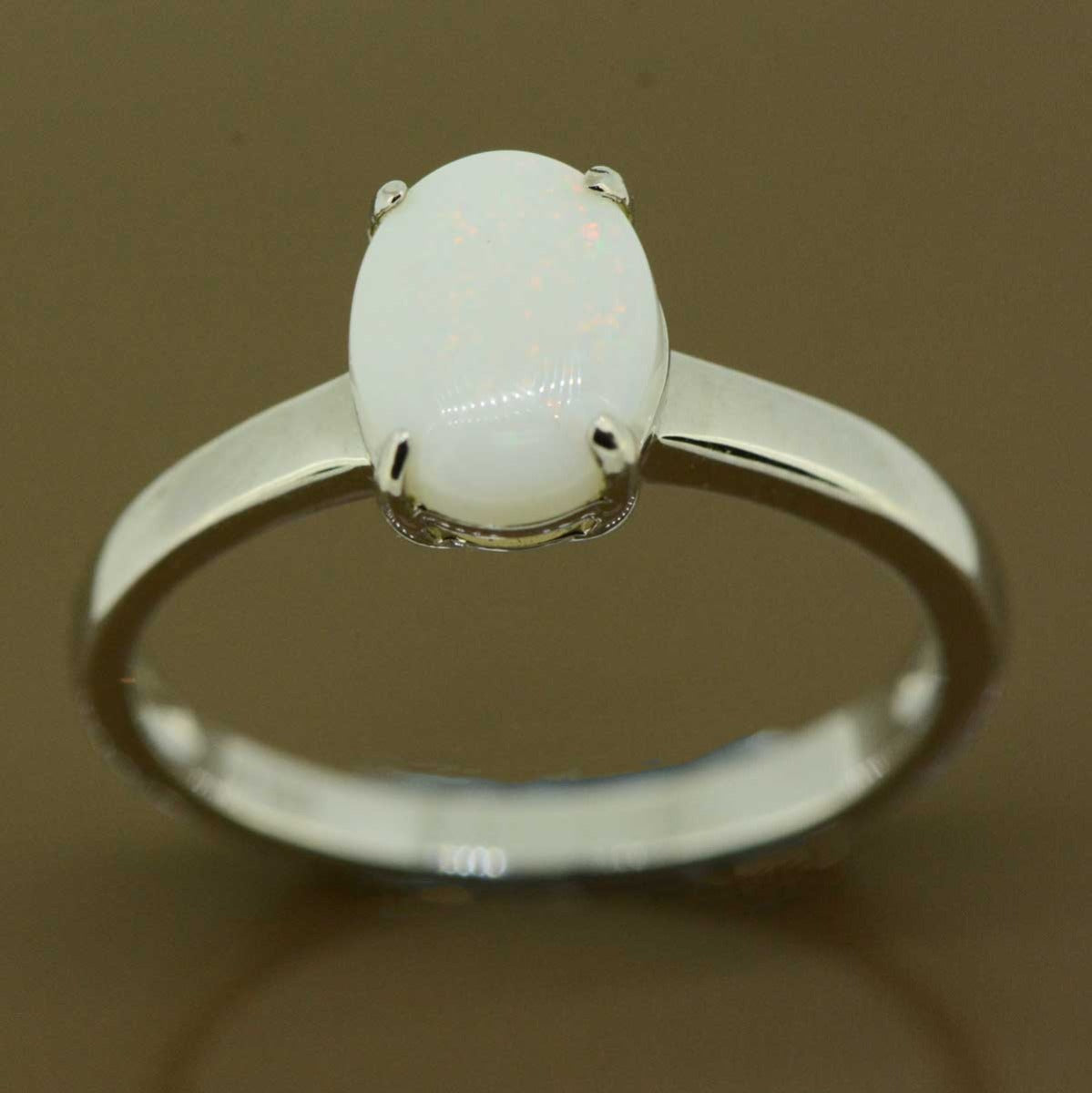 Sterling Silver Solid Opal Ring (ssr6203)