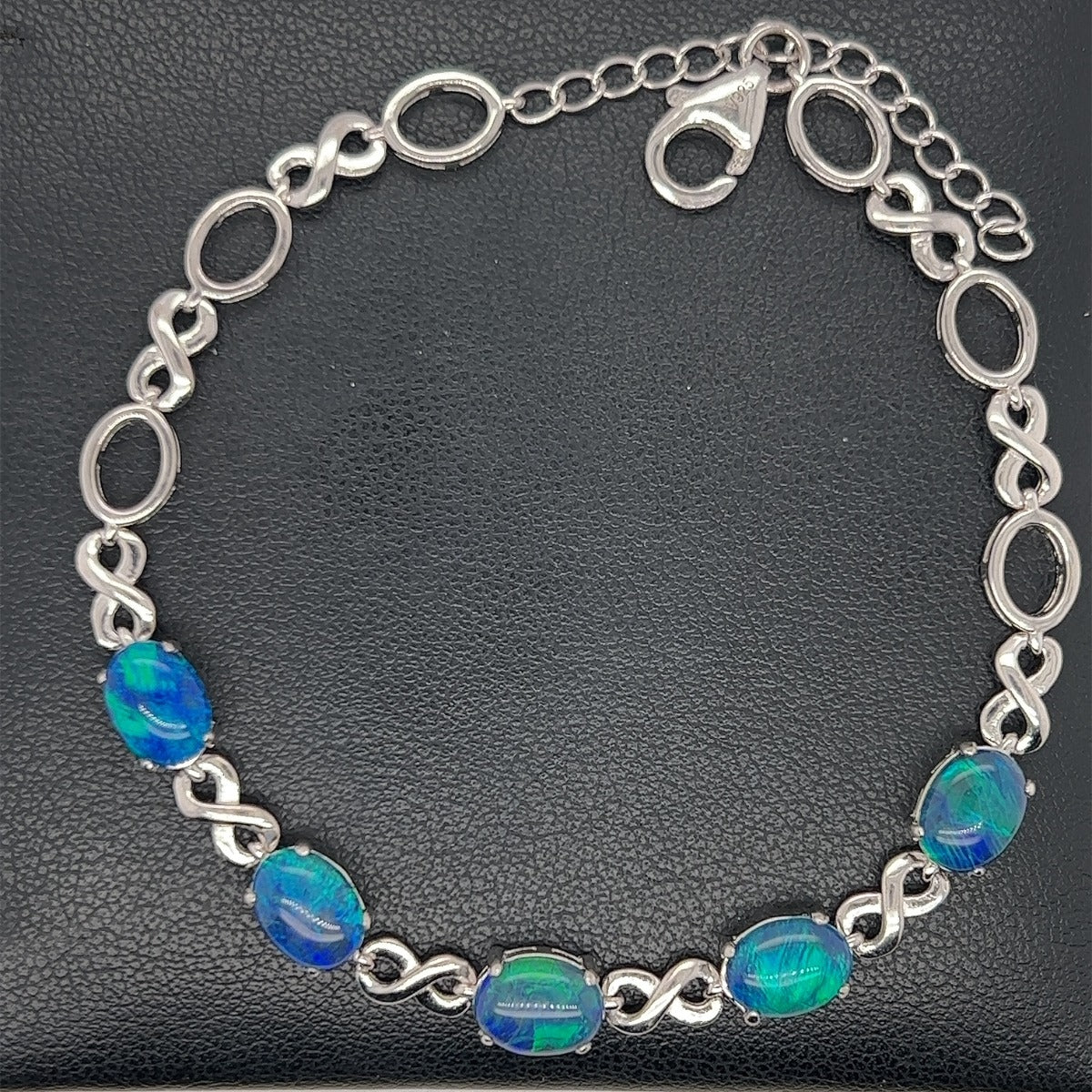 Sterling Silver Triplet Opal Bracelet (sstbra120)