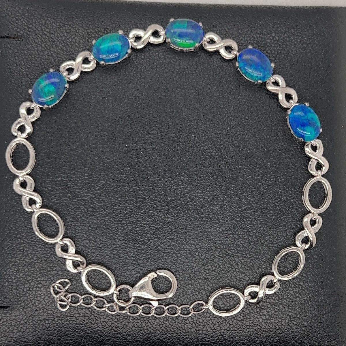 Sterling Silver Triplet Opal Bracelet (sstbra120)