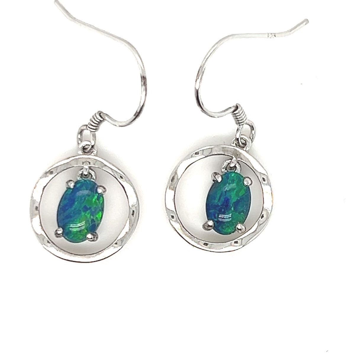 Sterling Silver Triplet Opal Earrings (sste505)